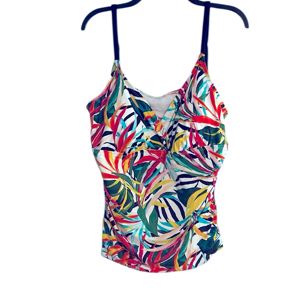 Plus Size Apt. 9 Tropical Print Tankini Swim Top Sizes 1x-3x Available Nwt